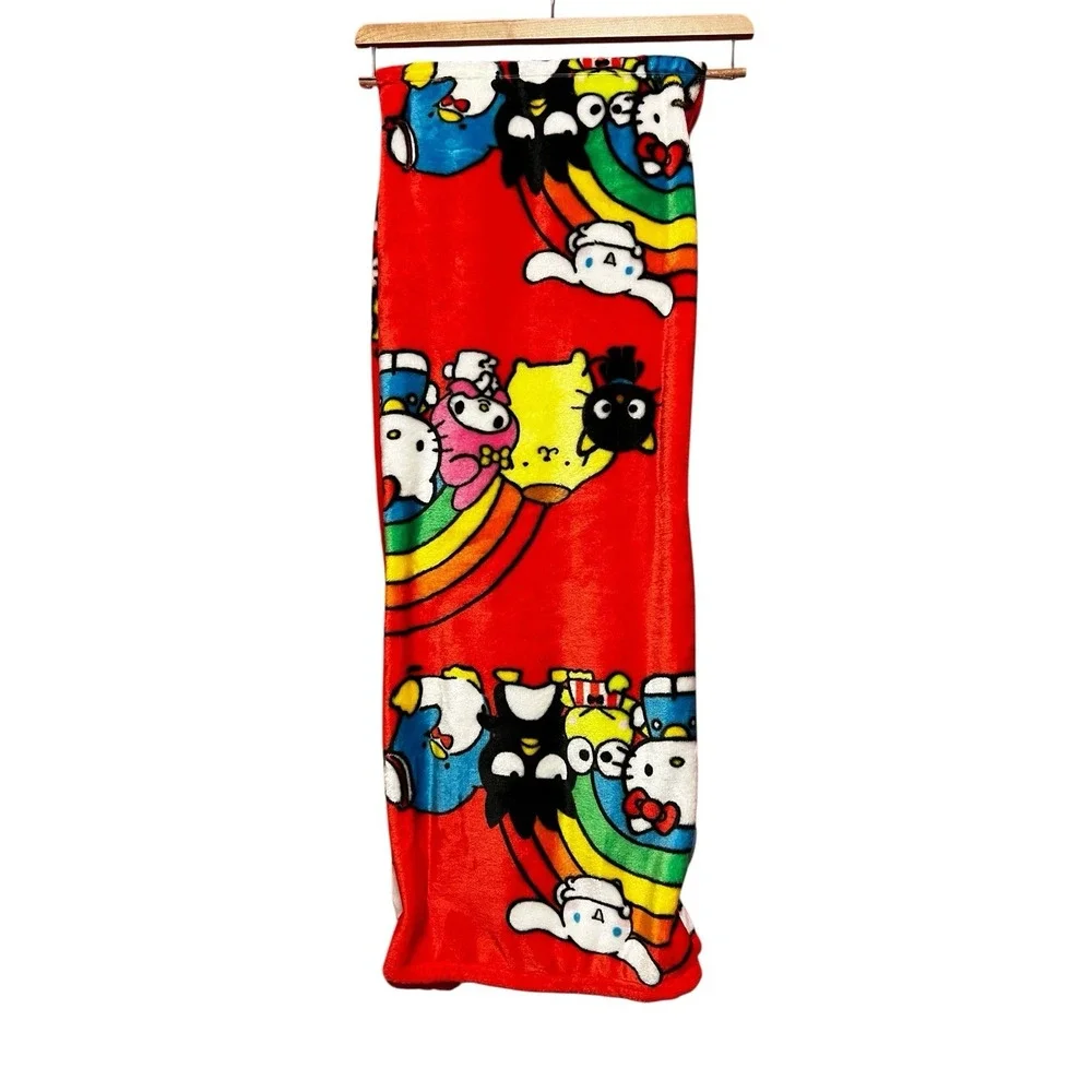 Hello Kitty & Friends Silk Touch Throw Blanket 50x70 Red Rainbow Better Together